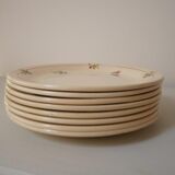 Set of 8 dessert plates with presentation plate, Béarn de Orchies Moulin des Loups model