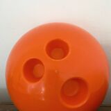 Vintage orange bucket in the shape of a FASYL bowling ball, diameter 18 cm