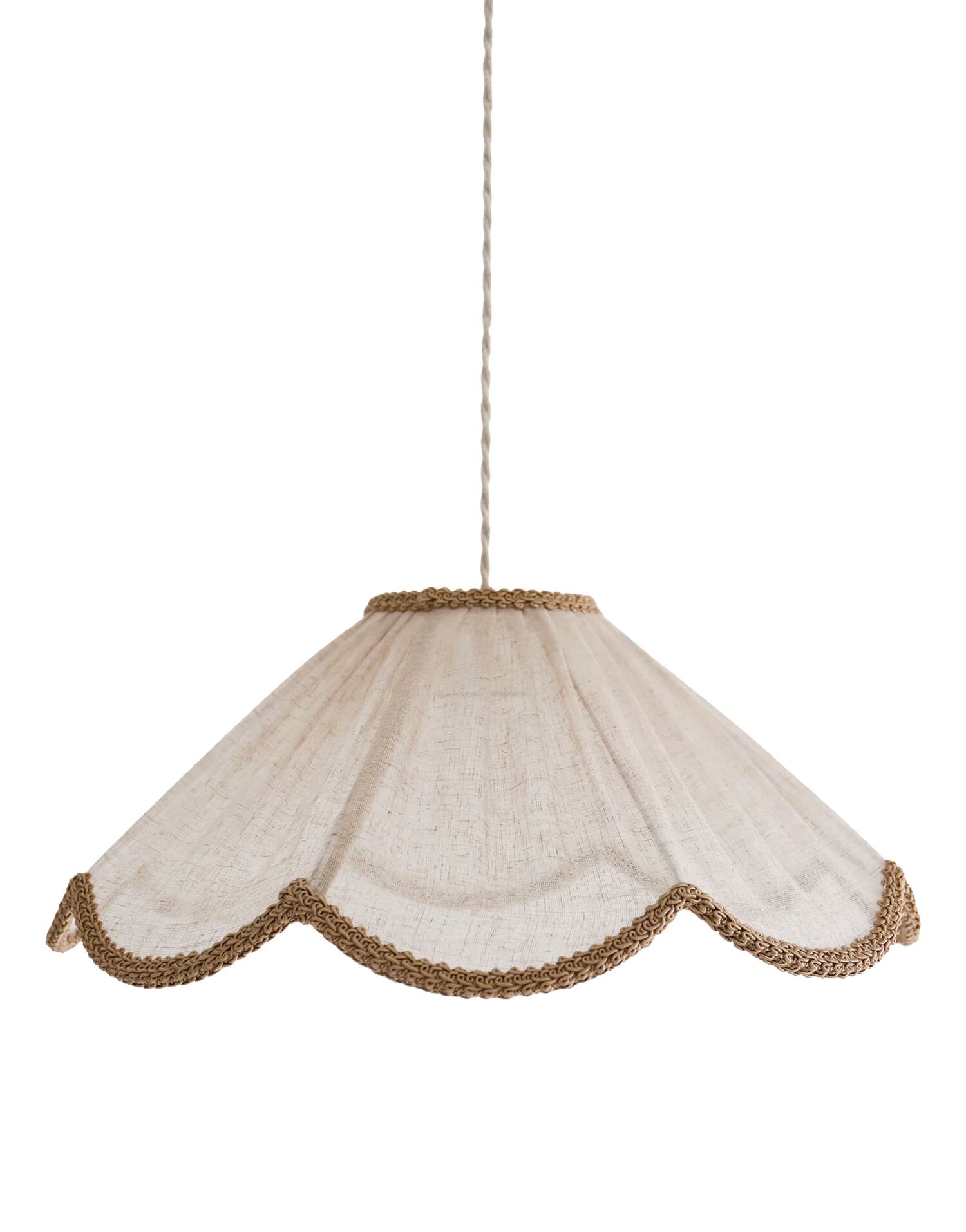 Suspension in a solid floral shape Françoise "classic beige"