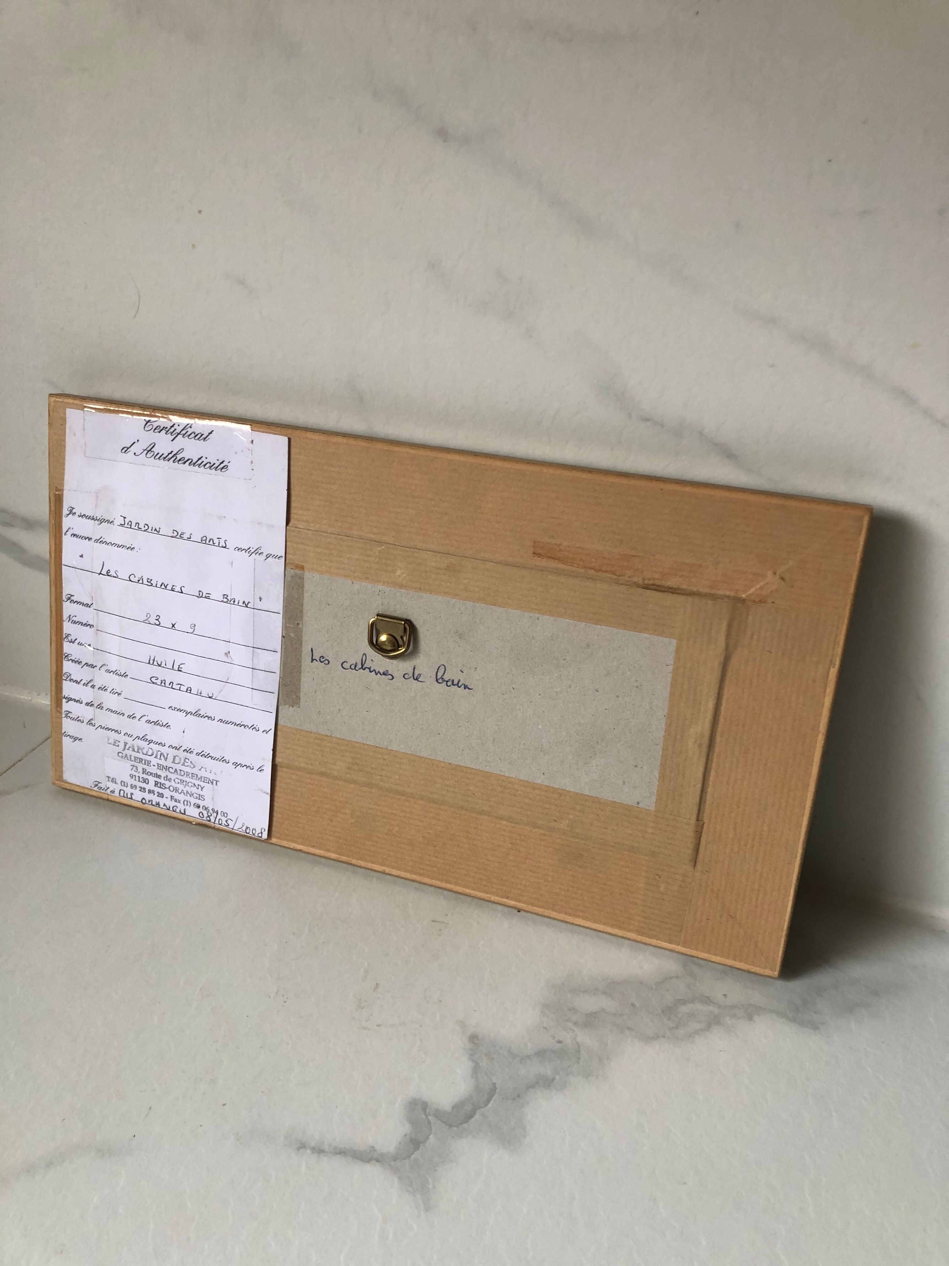 Oil on cardboard from Cartahu Bathing cabins