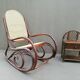 Rocking-chair in curved wood