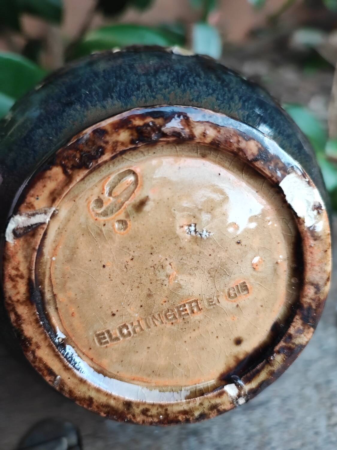 Old round vase Elchinger & Co.