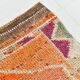 Tapis runner vintage berbère, motifs géométriques orange violet, 74x307Cm