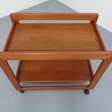 Large teak bar cart from Tarm Stole Møbelfabrik, Denmark, 1960s.