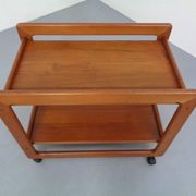 Large teak bar cart from Tarm Stole Møbelfabrik, Denmark, 1960s.