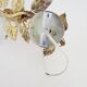 Vintage Italian gold wall sconce with glass flowers, 1970s