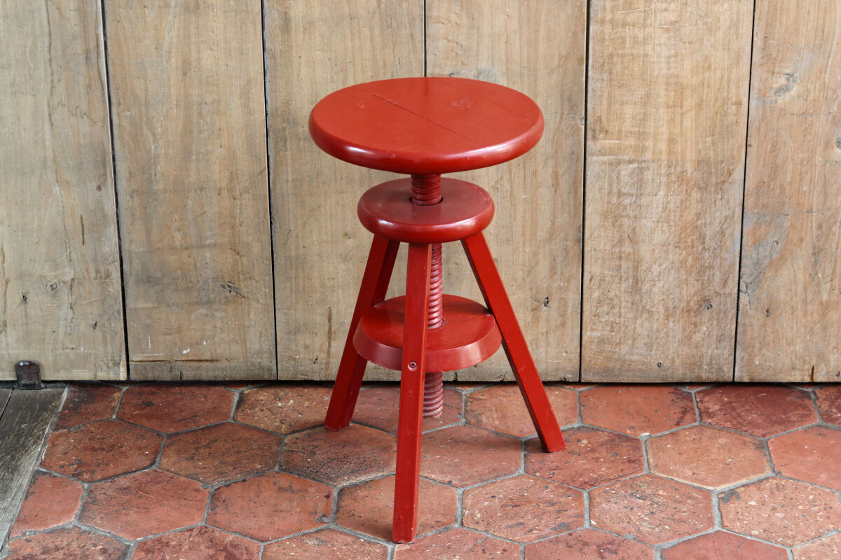Wooden screw stool
