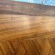 Large extendable table, marquetry, oak, vintage, 1950s