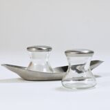 Wilhelm Wagenfeld Mid-Century Max & Moritz Salt Pepper Shakers, WMF, 1950s