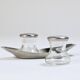 Wilhelm Wagenfeld Mid-Century Max & Moritz Salt Pepper Shakers, WMF, 1950s