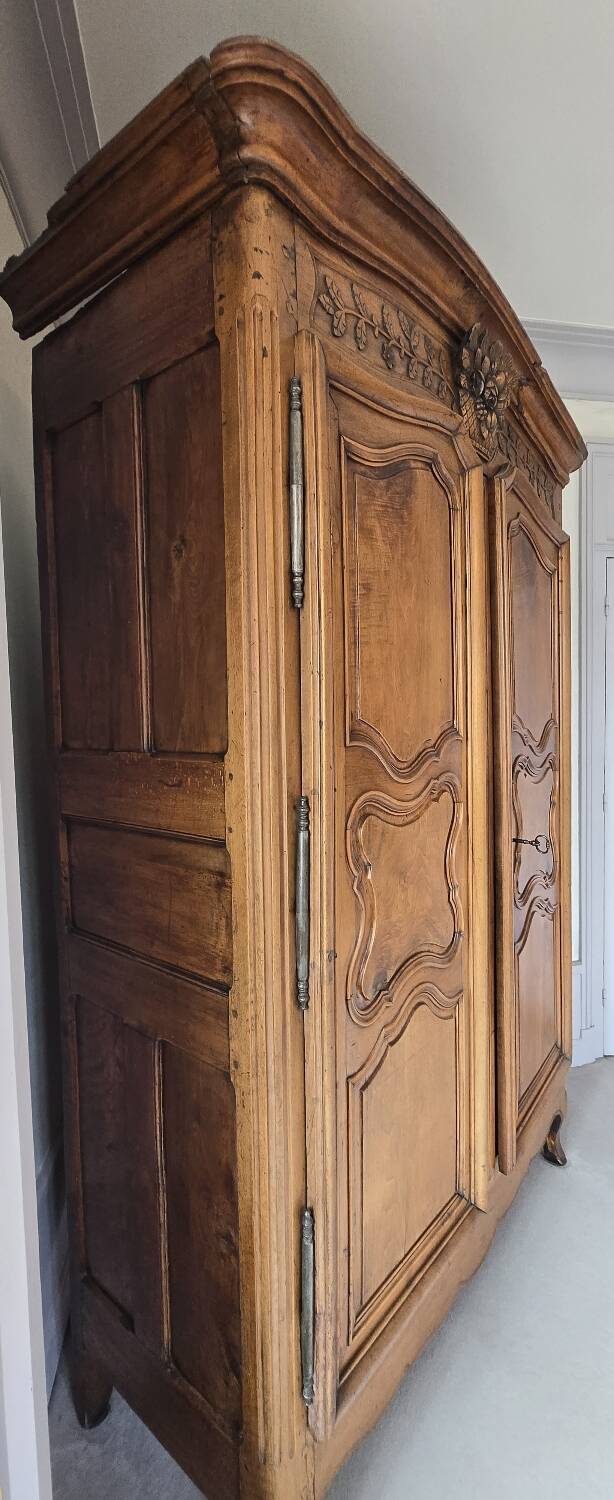 Antique Louis XV Provençal marriage armoire
