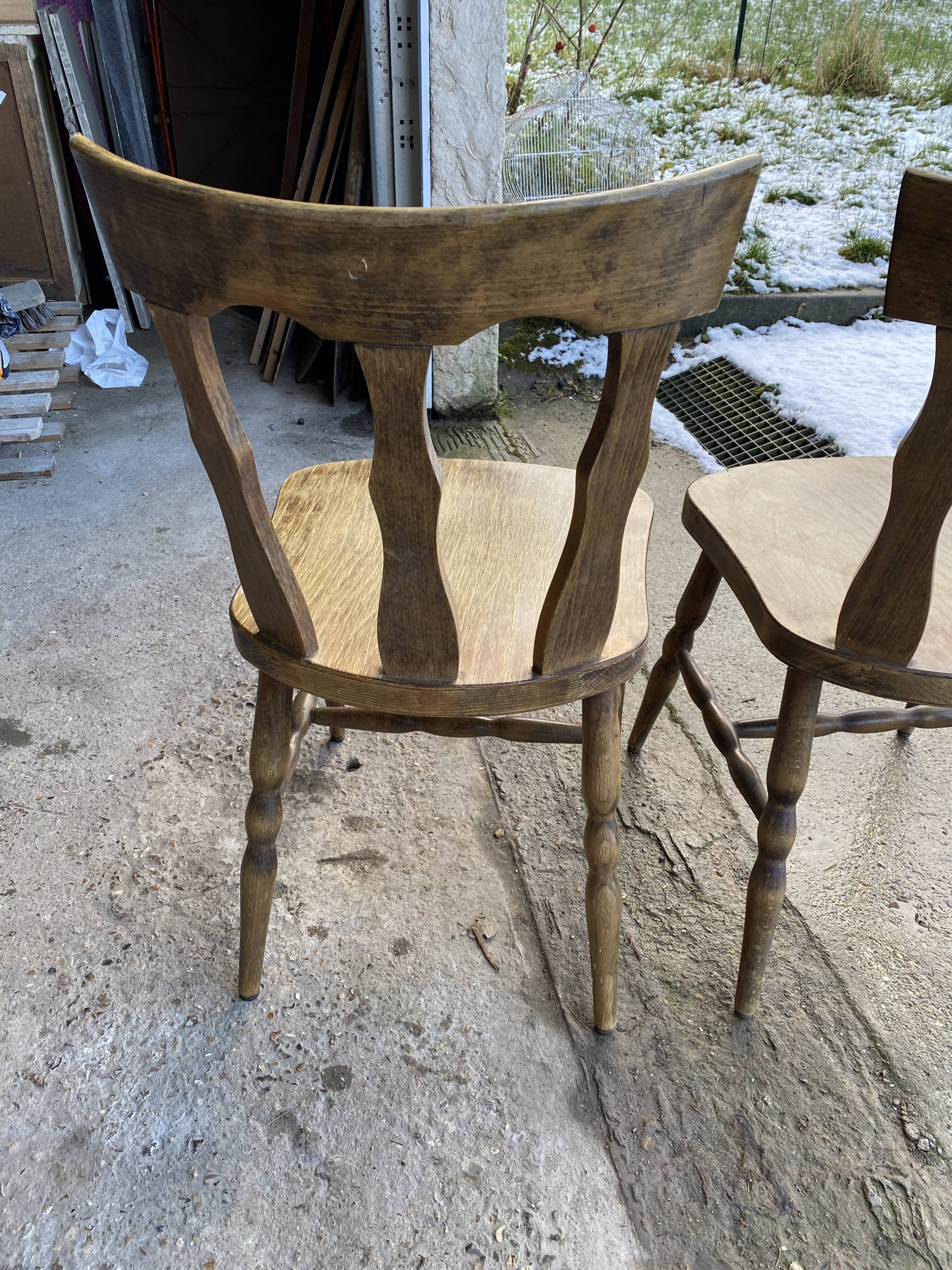 Pair of Baumann bistro chairs