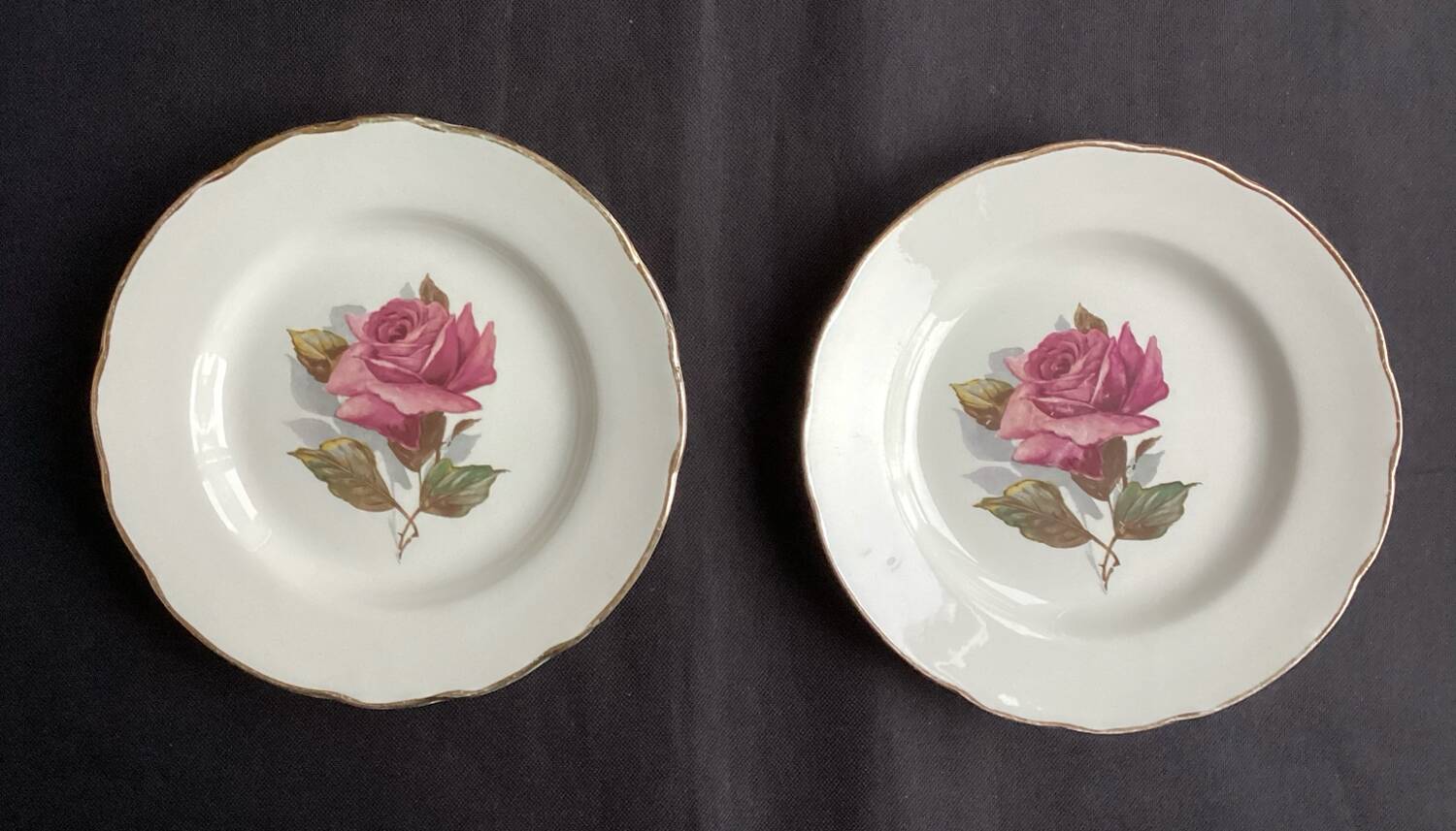 Set of 2 GIEN Chambord dessert plates