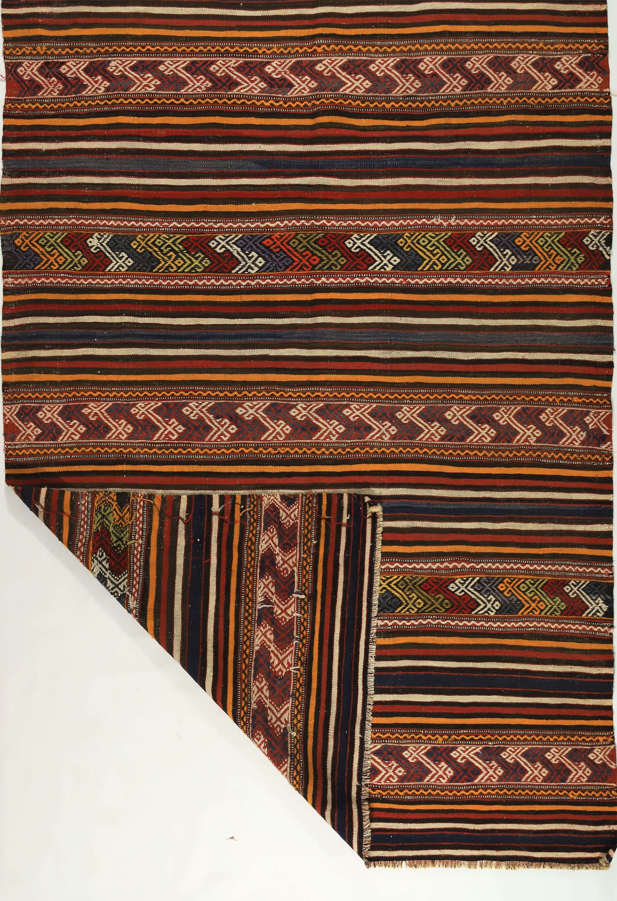 Anatolian handmade kilim rug 225 cm x 151 cm