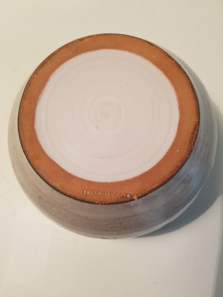 Ceramic bowl and sugar bowl La Tournerie Bons Haute-Savoie