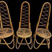 Bamboo Chairs by Dirk Van Sliedrecht for Rohe Noordwolde, 1960.Set of 3