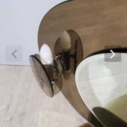 Lupi luxor oval mirror in smoked glass, 1960.70