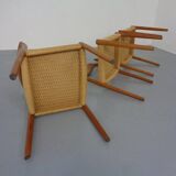 Model 77 Dining Chair in Teak and Papercord by Niels Otto Møller for J.L. Møllers, 1960s