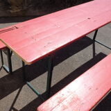 Brewery table + 2 benches