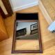 Vitrine en bois et velours noir