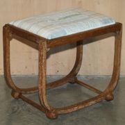 Art Deco whitewashed oak dressing table with Heal's stool.