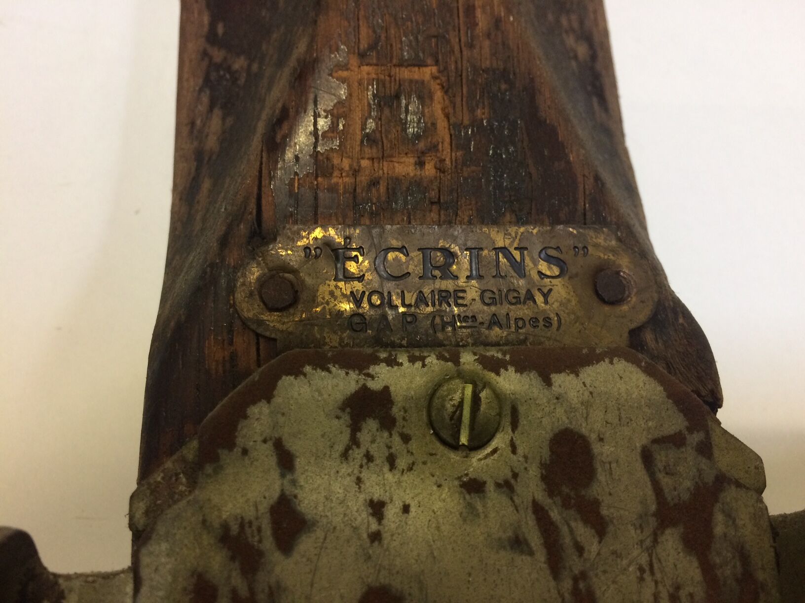 Pair of old wooden skis 1900
