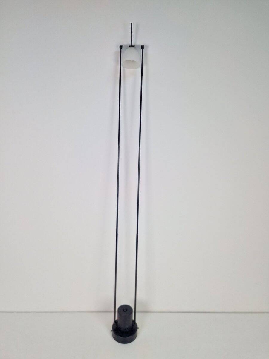 Vintage Pradina Telescopic Spotlight in White Glass, Italy, 1980