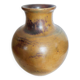 Puisaye stoneware vase signed Roger Jacques