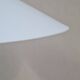 White enameled sheet metal pendant light