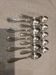 10 silver-plated coffee spoons, goldsmith SFAM, art deco style