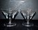 Set of 2 flared crystal glasses engraved guilloche scrolls art deco 1920 champagne cocktail cup