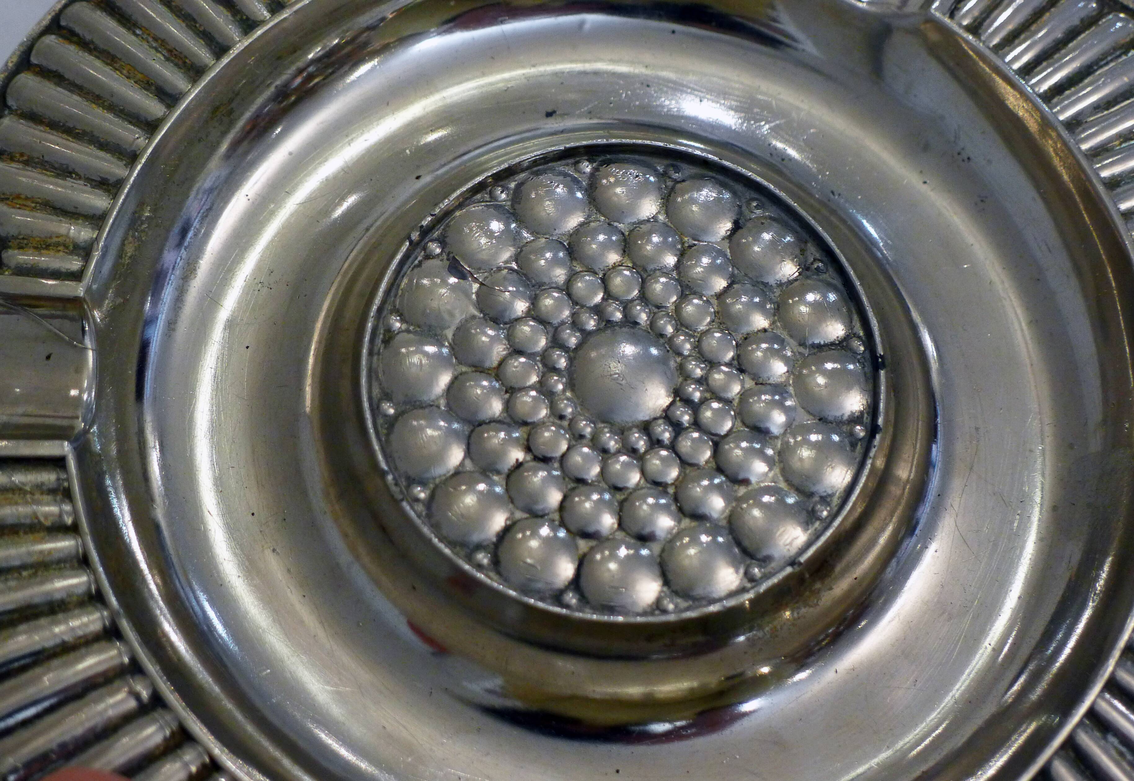 Art Deco chrome ashtray