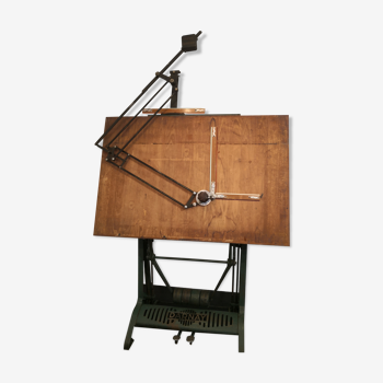 Ancient Darnay architect table with his kuhlmann pantograph