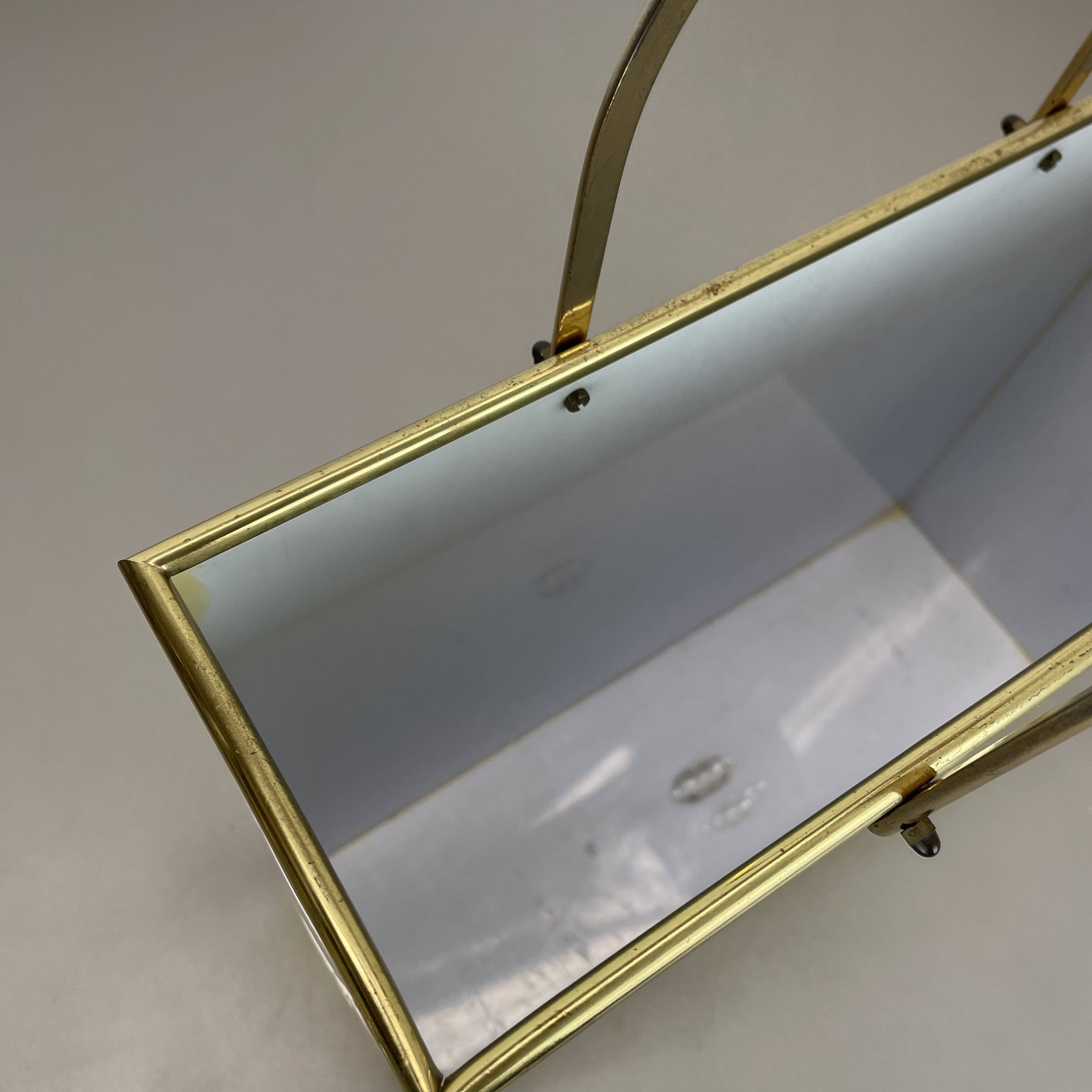 Rare hollywood regency paul evans style bicolor magazine holder, italy 1970