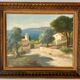 Tableau ancien, paysage provençal, signé, XXe siècle