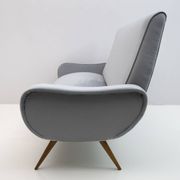 Marco Zanuso Style Mid-Century Modern Velvet Sofa "Lady", 50s
