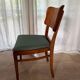 6 beech and teak chairs - Denmark 1940s