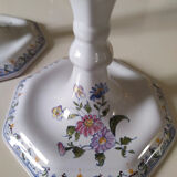 Pair of candlesticks Moustiers