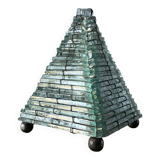 Brutalist glass lamp from the 1970s.