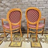 Paire de fauteuil Médaillon style Louis XV