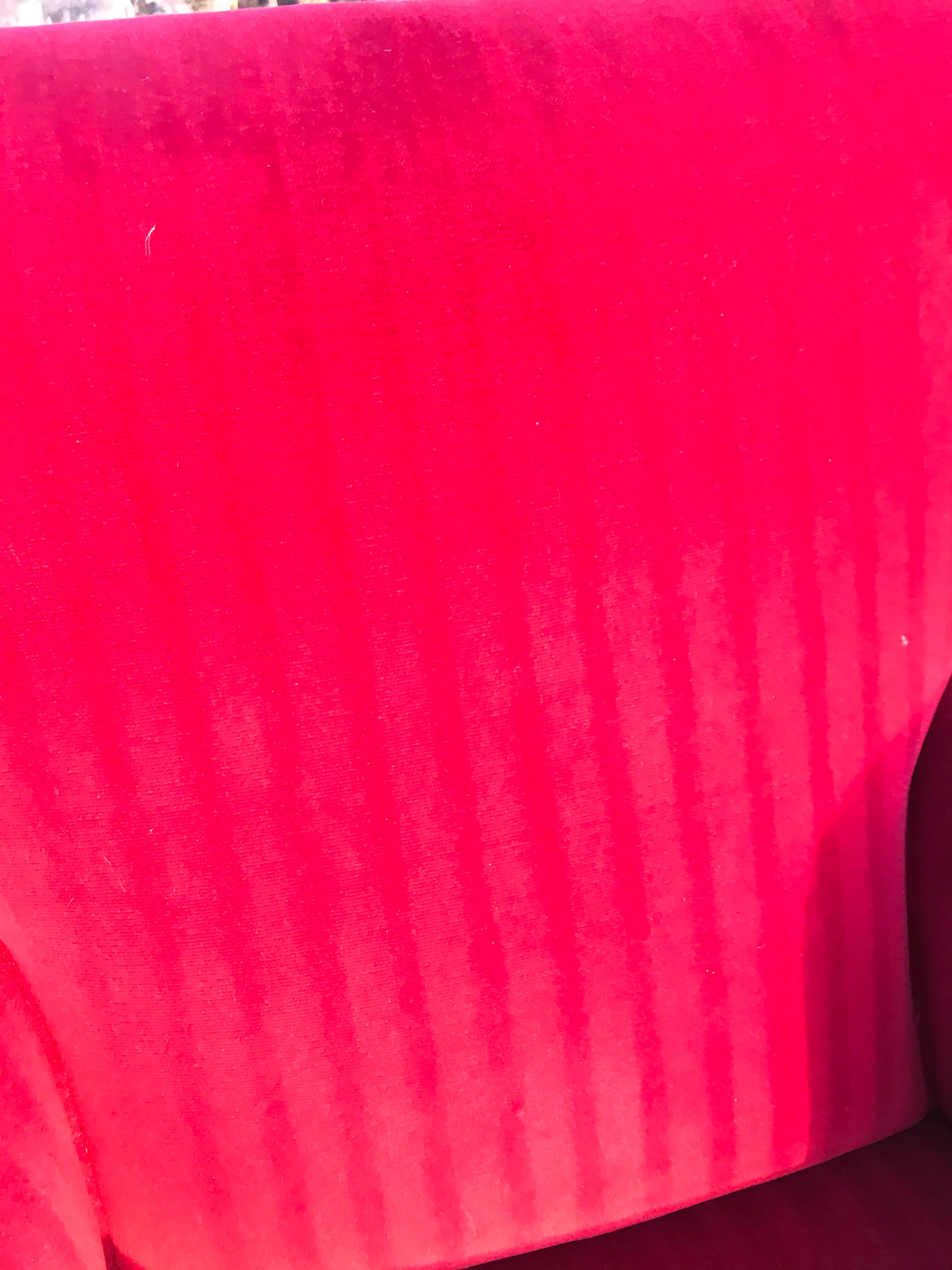 Napoleon III red velvet shepherdess chair