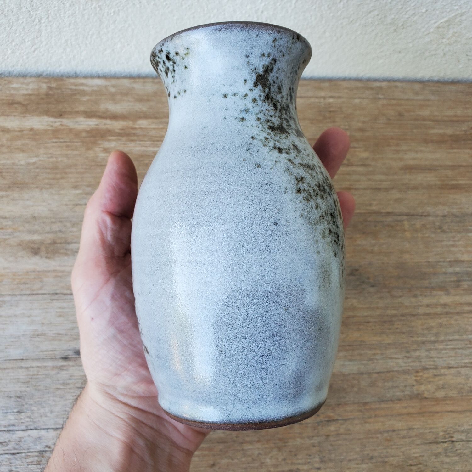 Signed sandstone vase