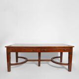Wooden library table. Portugal, 1940s.