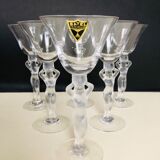 6 crystal cocktail glasses