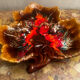 Vintage leaf-shaped earthenware centerpiece/trinket tray