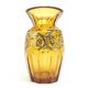 Art déco vase, honey crystal, Poland, 1930s