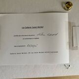 Watercolour by Christian Gaudin framed certificate Guérande fishing port marshes