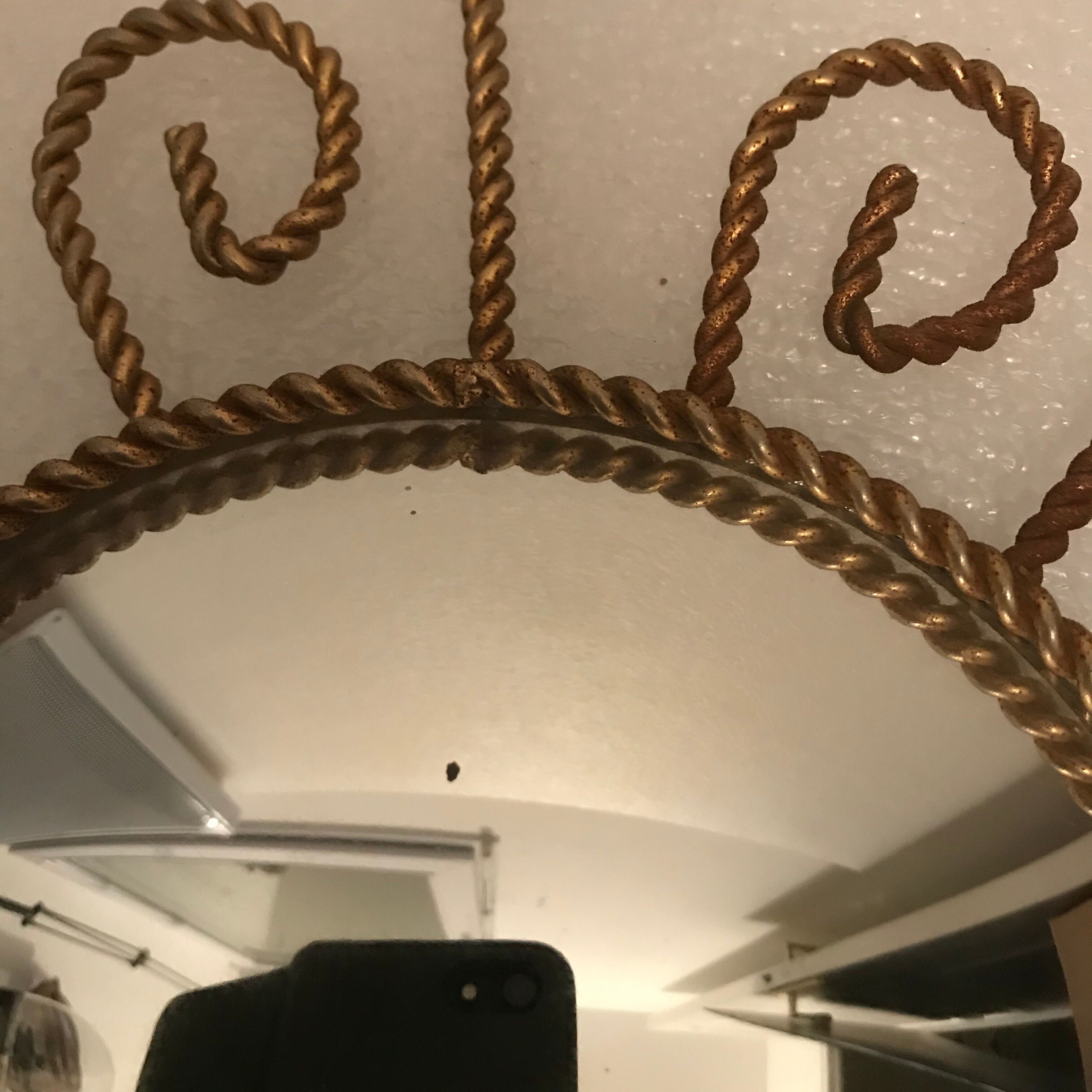 60s mirror braided iron - 43cm