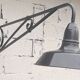 large wrought iron gallows lamp
