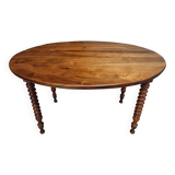 Antique round table drop-leaf table 125 cm walnut